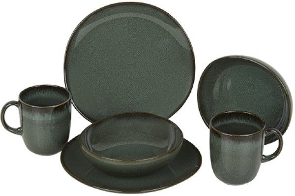 like. by Villeroy & Boch Lave Vert Frühstücks-Set für 2 Personen / 6 Teile