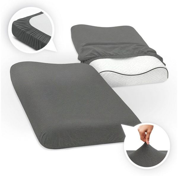 SEI Design Kissenbezüge Kissenbezug Spannbezug für Gesundheitskissen – 40x60 cm – Stretch, Bezug ist geeignet für Nackenkissen ergnonomische Kissen Schlafkissen