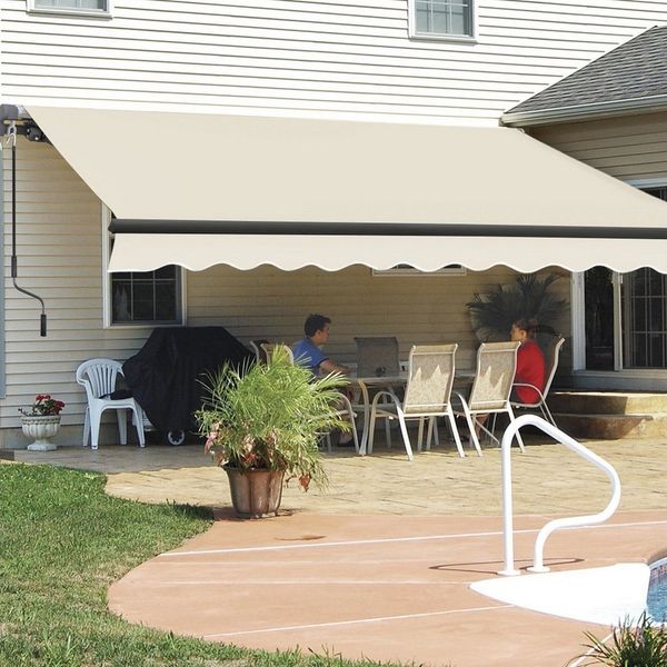Sekey Gelenkarmmarkise Alu Nicht-elektrisch Markise Anti-UV mit Kurbel, aus Alu & Polyester UV50+, wasserabweisend, einstellbarer Neigungswinkel