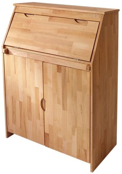 OTTO home Sekretär Luzern, Schreibtisch, kompakter Home-Office-Tisch, Massivholz, Breite 83 cm