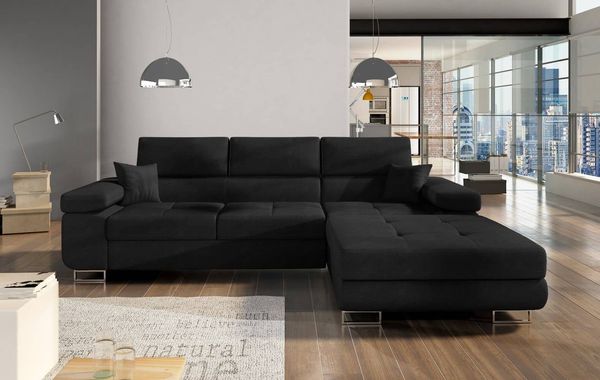 Ecksofa Armando von Eltap mit Schlaffunktion & Bettkasten | Mikrofaser Kronos