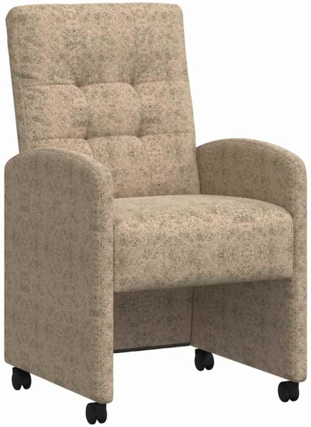 vidaXL Esszimmerstühle mit Rollen 2 pcs Hellgrau 58 x 67 x 97 cm 42017897