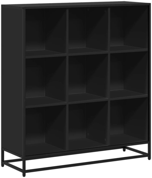 vidaXL Bücherregal Schwarz 97,5x33x107,5 cm Holzwerkstoff und Metall 3300860