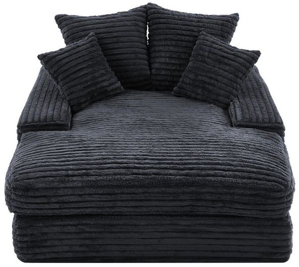OKWISH Schlafsofa Ultraweiches, multifunktionales Sofa mit 4 Kissen, ohne Montage sofort nutzbar als Bett oder Sofa, platzsparend für Wohnzimmer und Apartments, bis 140kg belastbar. 1 Teile