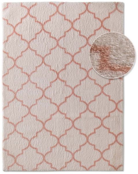 TaraCarpet Teppich Valetta Florentiner 52, rechteckig, Höhe: 19 mm, Skandi designer kurzflor waschbar Wohnzimmer Schlafzimmer 050x080 cm
