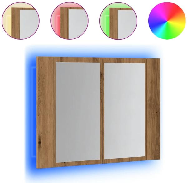 LED-Spiegelschrank Artisan-Eiche 60 x 12 x 45 cm Holzwerkstoff
