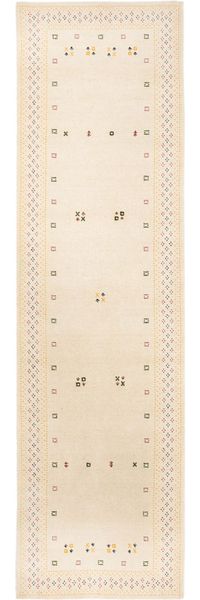 Gabbeh Teppich - Loribaft Softy - LuxeWeave 300 x 80 cm - beige - läufer