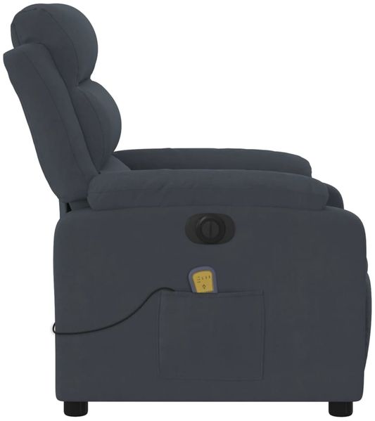 vidaXL Massagesessel Elektrisch Dunkelgrau Samt 3205082 Bild 9