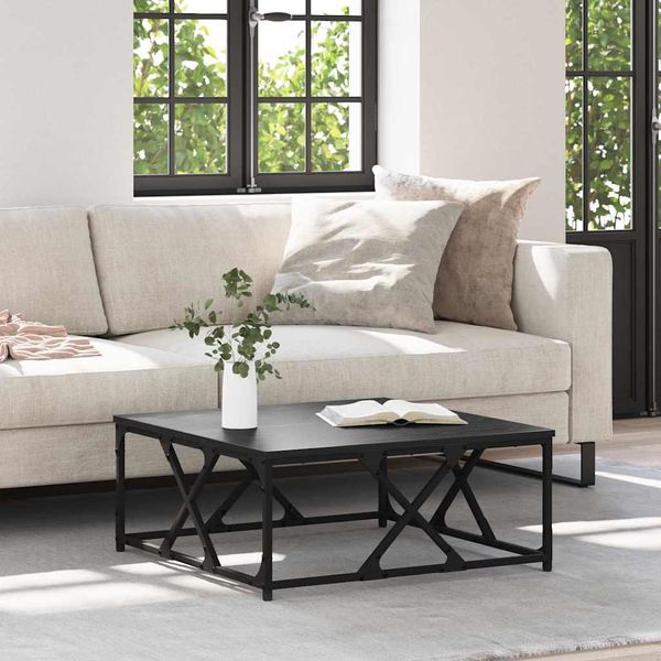 vidaXL Couchtisch Schwarz Eichen-Optik 70 x 70 x 30 cm Holzwerkstoff 882774