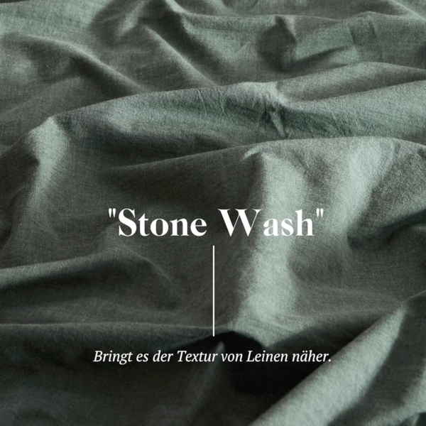 SOULFUL Bettwäsche 135x200 Salbei Grün 4tlg. Baumwolle Stone Washed Bild 5