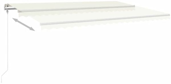 vidaXL Markise Automatisch Einziehbar 500x350 cm Creme 3069027 Bild 3