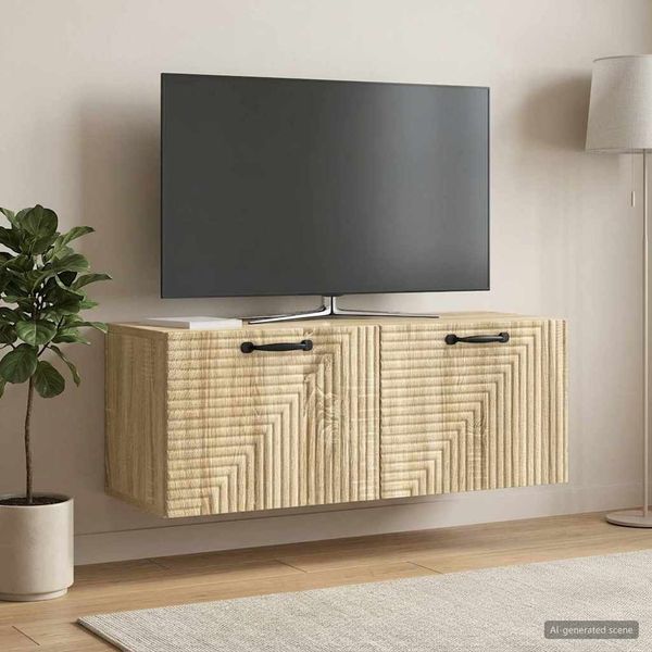 vidaXL Wandmontierter TV-Schrank Sonoma-Eiche 78,5 x 31 x 30 cm 898717