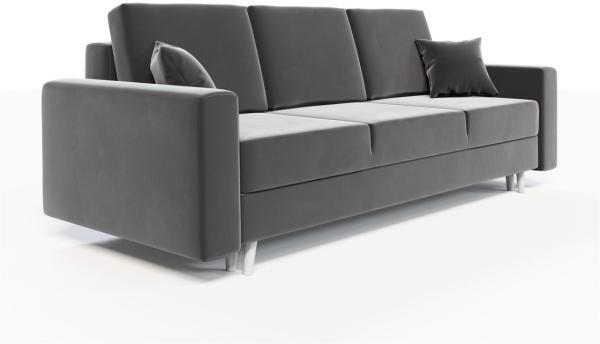 Sofa 3-Sitzer CARDE mit Schlaffunktion Grau Bild 2