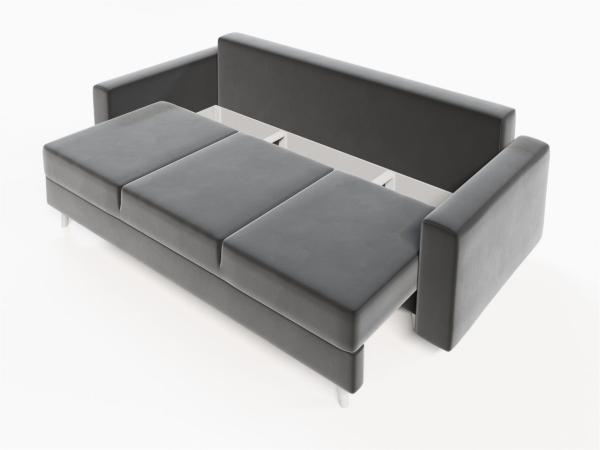 Sofa 3-Sitzer CARDE mit Schlaffunktion Grau Bild 5