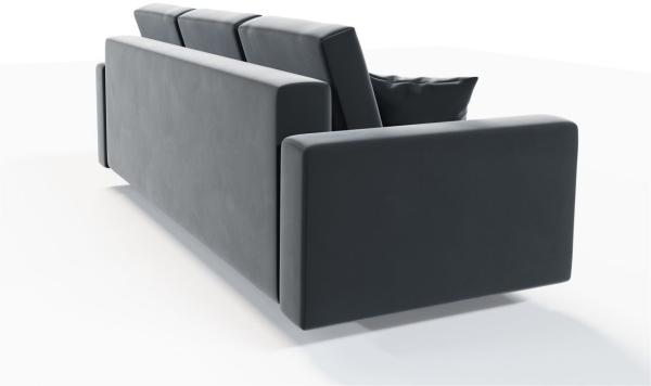 Sofa 3-Sitzer CARDE mit Schlaffunktion Grau Bild 3