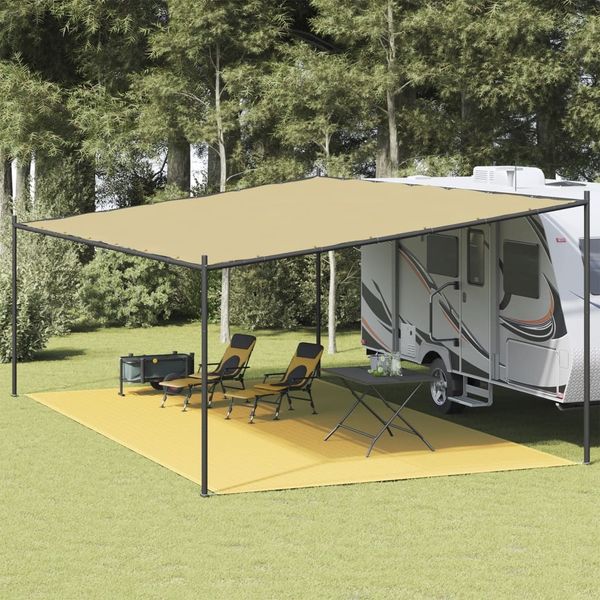 vidaXL Zeltteppich Beige 400x800 cm HDPE 310775