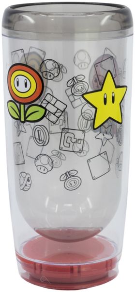 Super Mario Becher mit Smartgrip 705 ml Doppelwandiger Thermo-Tumbler Anti-Kipp
