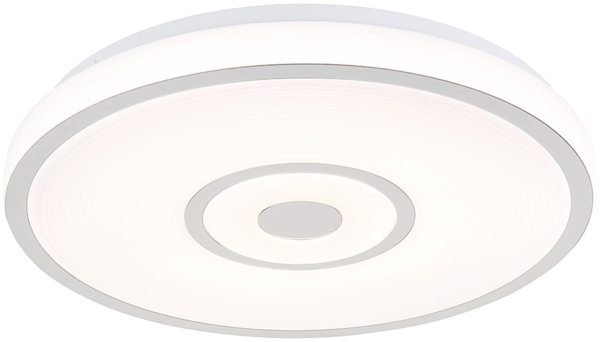 LED Deckenleuchte, Chrom, weiß, CCT-Schaltung, D 38 cm