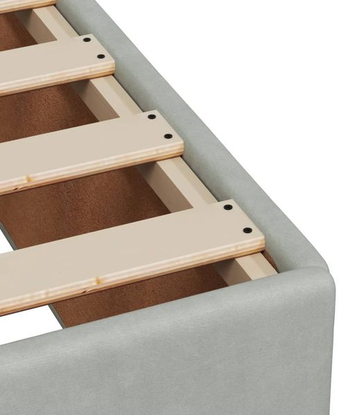 vidaXL Boxspringbett mit Matratze Hellgrau 100x200 cm Samt 3286234 Bild 11