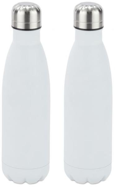 2 x Trinkflasche Edelstahl weiß 10028144