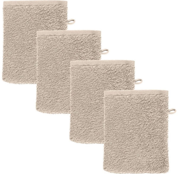 REDBEST Waschhandschuh Waschhandschuh "Oceanside" 4er-Pack, Frottier, Walk-Frottier Uni