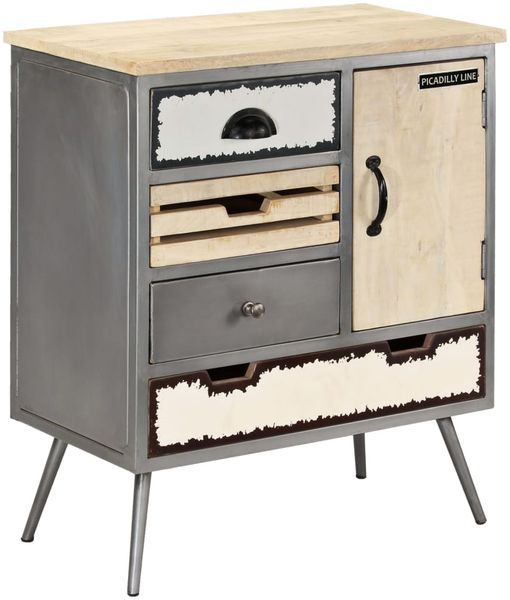 vidaXL Sideboard Massivholz Mango und Stahl 65x33x76 cm 246283 Bild 11