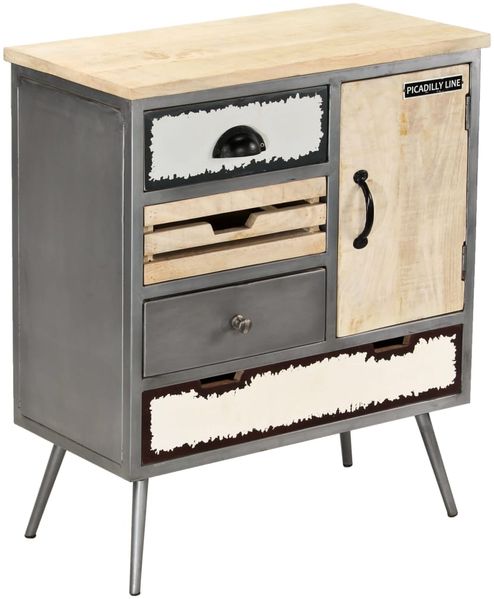 vidaXL Sideboard Massivholz Mango und Stahl 65x33x76 cm 246283 Bild 10