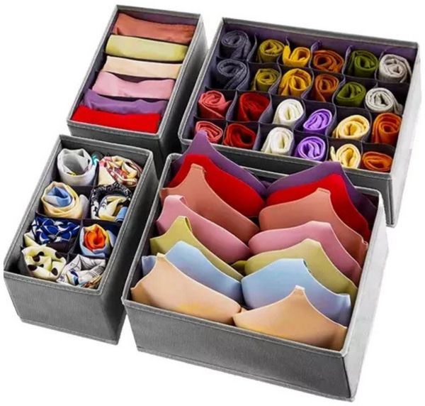 Ruhhy Organizer Unterwäsche Organisator (Spar-Set, 4 St, praktisch langlebig), platzsparend