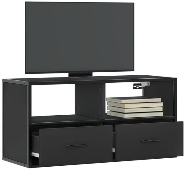 vidaXL TV-Schrank Schwarz 80x31x39,5 cm Holzwerkstoff und Metall 848919