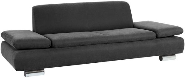 Sofa 2,5-Sitzer Kaye Bezug Veloursstoff Metallfuß verchromt / anthrazit 23132