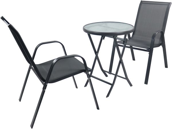 VCM Gartenmöbel-Set Sonlas 920590 Anthrazit H. 89 x B. 55 x T. 55 cm Bild 4
