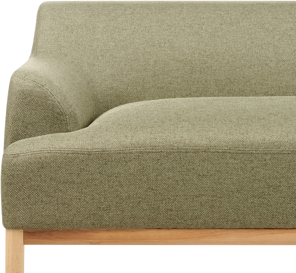beliani 'SOSJO' 3-Stizer-Sofa, Stoff grün, Mittig, 219 x 83 x 74 cm Bild 7