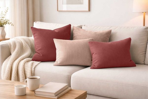 Amilian Dekokissen - Kissen Set 4er - Sofakissen mit Füllung 2x 50x50 + 2x 35x45cm, (4 Stück) Kuschelkissen - Zierkissen mit Kissenfüllung - Couchkissen