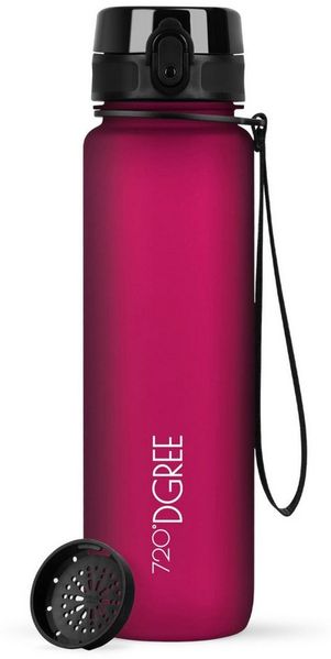 720°DGREE Trinkflasche Trinkflasche uberBottle softTouch mit Sieb lavish plum 0,5l