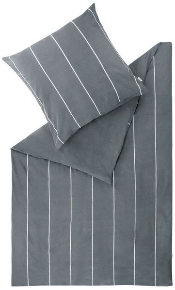 Esprit Bettwäsche FLANELL Winter Bettwäsche, Baumwolle, 1 teilig, 135 x 200 cm in Anthrazit