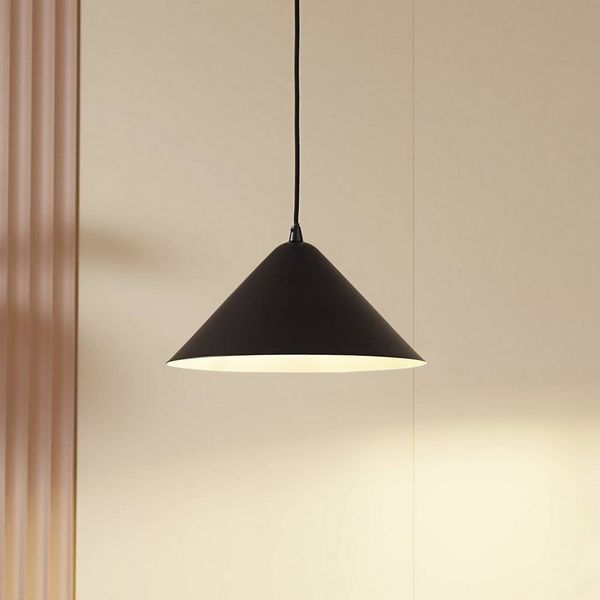 Lindby Hängeleuchte Clarine, Metall, Schwarz IP20, 1 x 15 W LED