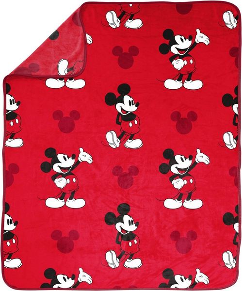 Kinderdecke Disney Decke Mickey Mouse, Disney, rot, gemütlich, 130 x 150 cm
