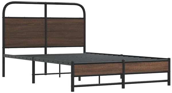 vidaXL Bettgestell ohne Matratze 120x200 cm Braun Eichen-Optik 4100480 Bild 3