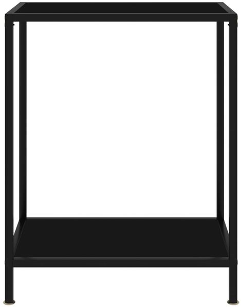 Konsolentisch, Beistelltisch, Konsole Schwarz 60x35x75 cm Hartglas
