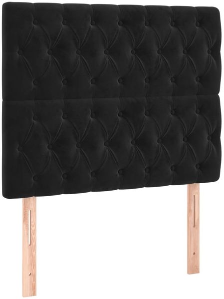 vidaXL Boxspringbett mit Matratze & LED Schwarz 120x200 cm Samt, Härtegrad: H2 [3136295] Bild 7