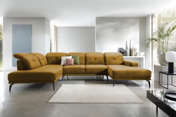 Wohnideebilder Bretan Gelb Ecksofas & Eckcouches CO-BRE-LT-45LO
