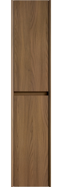 Badezimmer-Wandschrank, hoher schmaler Aufbewahrungsschrank mit 2 Türen 4 Fächer innen geeignet für kleine Räume anwendbar auf Bad Wohnzimmer und Wäscherei, MDF, Espresso, 140cm