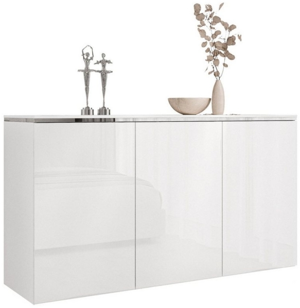 Lookway Kommode AURORA SILVER 3D mit Griffloses Öffnungssystem