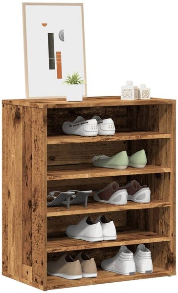 vidaXL Schuhregal Altholz-Optik 60x35x70 cm Holzwerkstoff 856700
