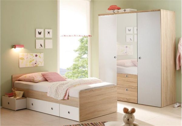 Ticaa Jugendzimmer Vicky 4-teilig inkl. Schwebetürenschrank