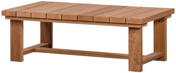 Gartencouchtisch Banco - Ayousholz Natur, 122 x 68 cm
