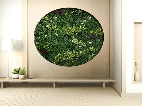 Vente-unique - LAHTI Wall covering Plastik Grün - B 5 cm x H 50 cm x L 50 cm