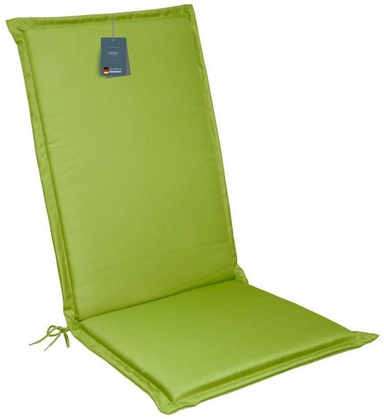 LILENO HOME Hochlehnerauflage Gartenstuhl Auflage, bequeme Sitzauflage für Gartenmöbel, Stuhlkissen, (1er Set), Polsterauflage Apfelgrün, Stuhlauflagen, Auflagen Hochlehner