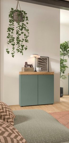 OTTO home Kommode MAMBO, TOPSELLER!, Breite 77cm, 2 Türen, 4 Fächer, push-2-open (1 St, 2 farbige Ausführung, in verschiedenen Farben erhältlich), Kommode, Anrichte, Wohnzimmer, Schlafzimmer