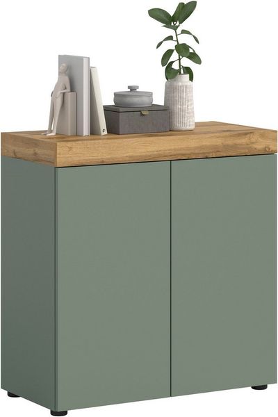 OTTO home Kommode MAMBO, Breite 77cm, 2 Türen, 4 Fächer, push-2-open (1 St, 2 farbige Ausführung, in verschiedenen Farben erhältlich), Kommode, Anrichte, Wohnzimmer, Schlafzimmer